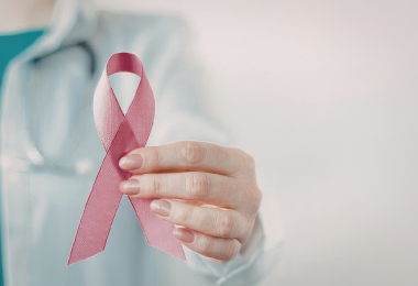 Zeichen für Brustkrebs.