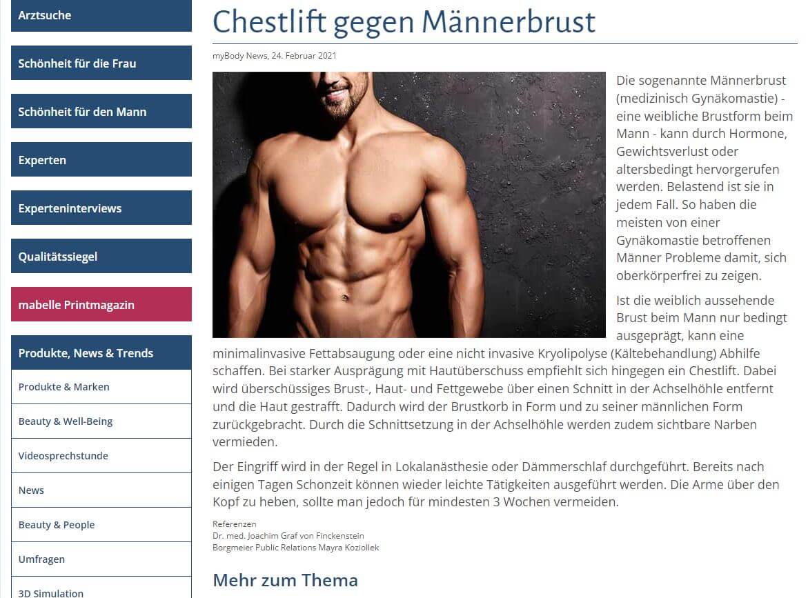 Chestlift gegen Männerbrust